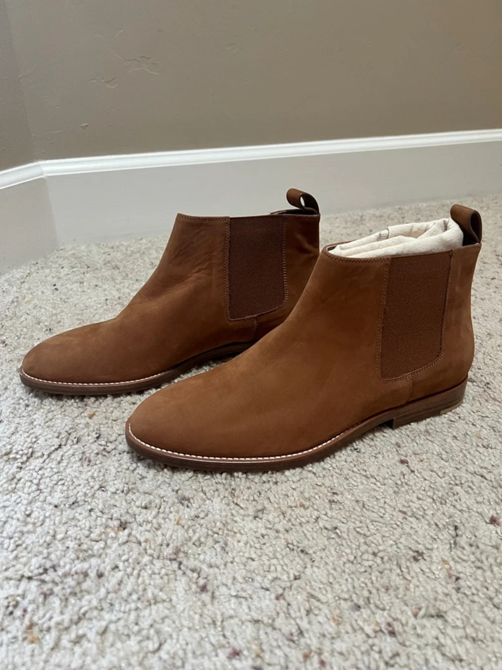 Jenni Kayne | NWOB Oiled Leather Chelsea Boot in Walnut - Size IT 40